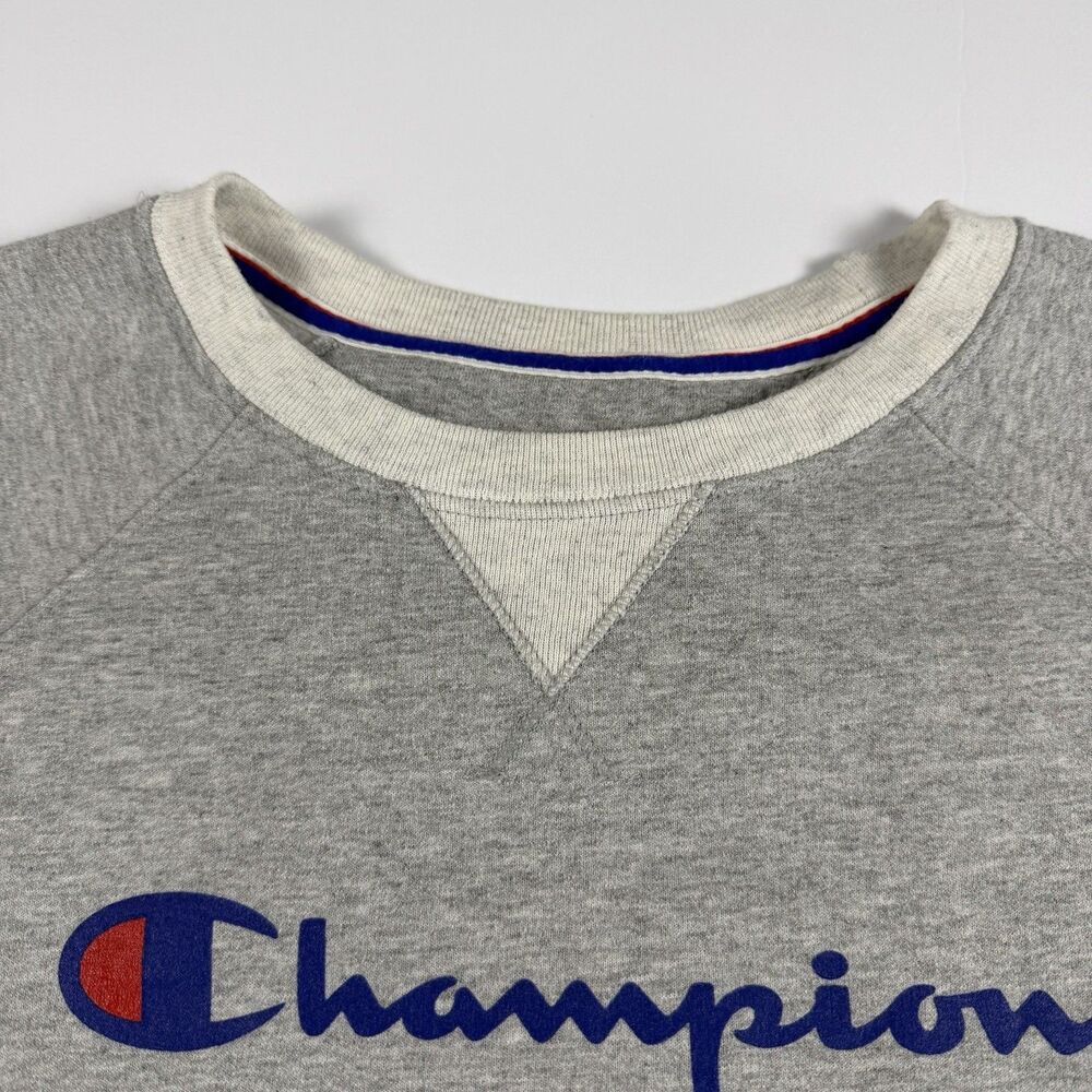 Champion Authentic Athleticwear Script Logo Crewneck Sweatshirt Gray M - Picture 3 of 7